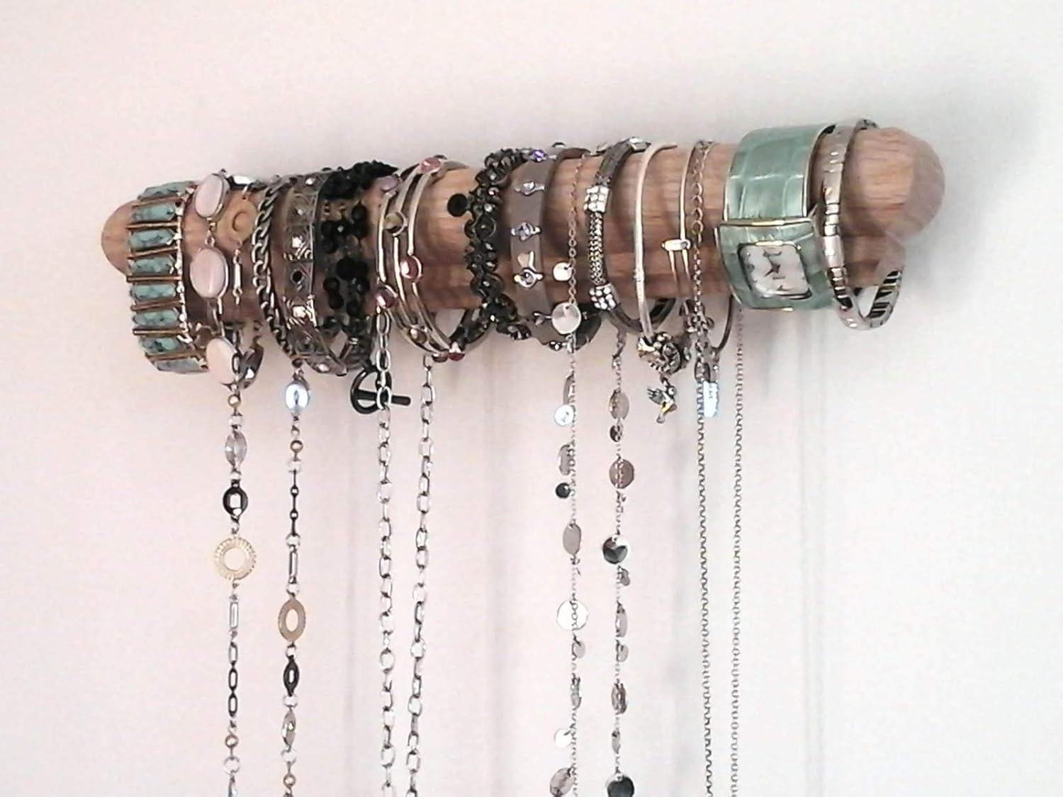Jewelry Organizer Wall Hanging Bracelet Bar, Necklace