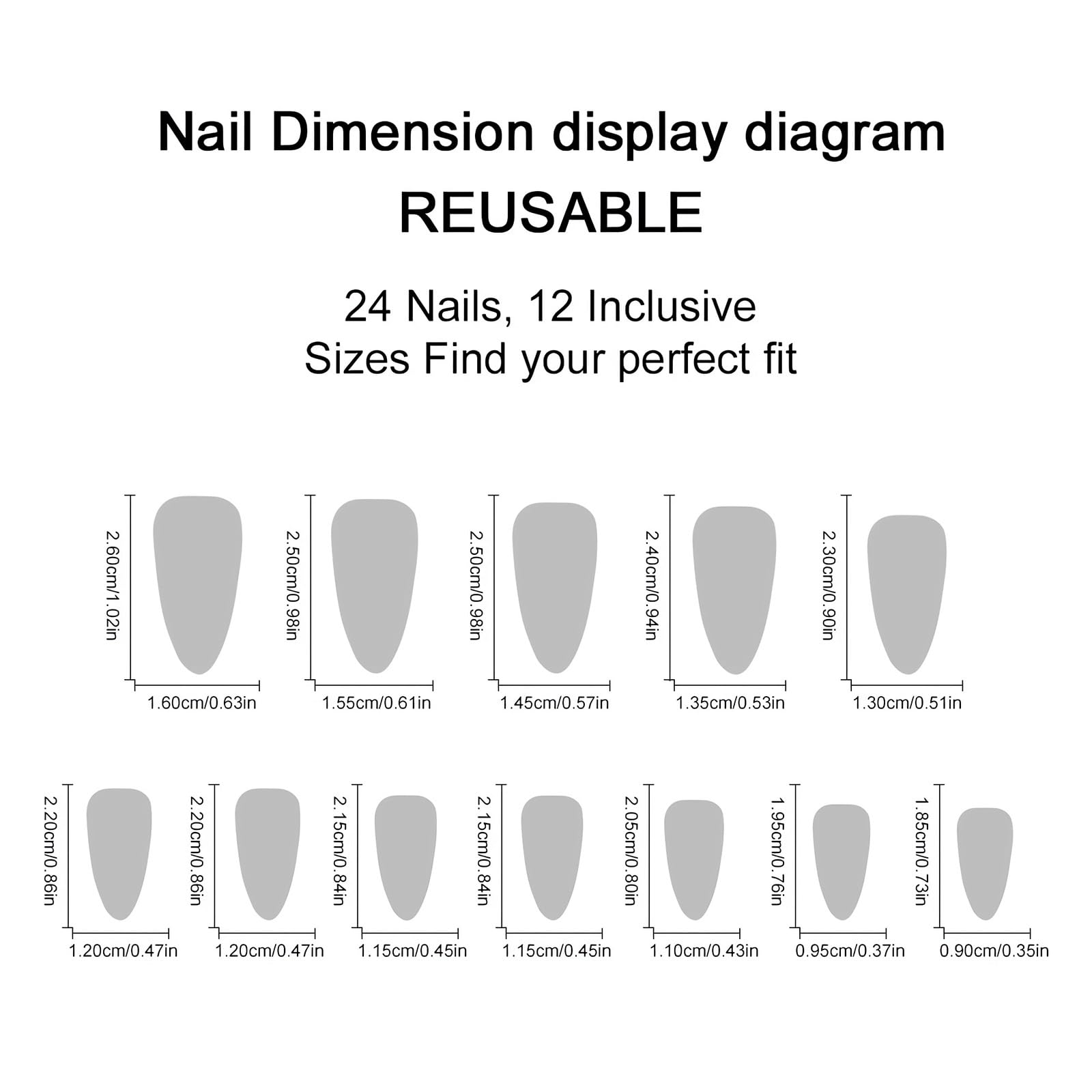 LPOODDNU Almond Press on Nails White French Tip Fake Nails Medium Length Acrylic Nails Press ons with Bow Charms Designs Cute White Pearls Glue on False Nails Reusable Stick on Nails 24pcs - Image 4