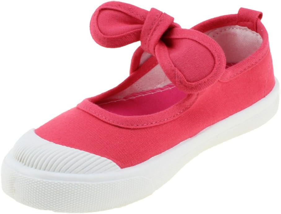 Maxu Girl's Canvas Flats Princess Bowknot Shoes(Toddler/Little Kid/Big Kid)