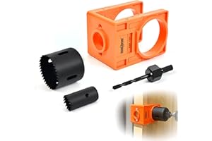 ANGELSWORD Door Lock Installation Kit, High Carbon Steel Hole Saw Set for Drilling Wooden Doors, Installing Deadbolt and Knob