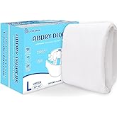 Landofgenie Diaper Adult Incontinence Underwear High Absorbency Plain White Diapers with Tabs 10 Pieces (Medium 28"-38")