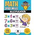 Multiplication Math Speed Drills: 100 Days of Timed Tests Multiplication Workbook for Kids with Bonus Positive Affirmation pages, Perfect for Grades 3-5