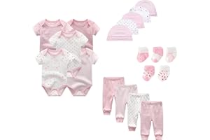 JELYLOVE Unisex Baby Boy Girl Layette Sets Bodysuits Pants And Accessories 19 Packs Comfort Infant Outfit New Born Essentials