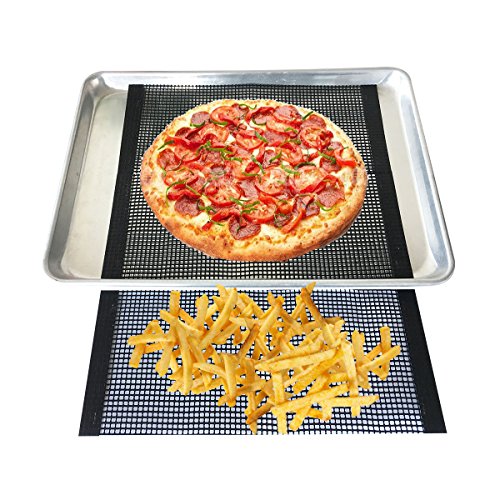Bluedrop Grill Cheese Bread Folders PTFE Mesh Baking Sheets Bread Heating Mats Reusable 1000 Times Pack of 3