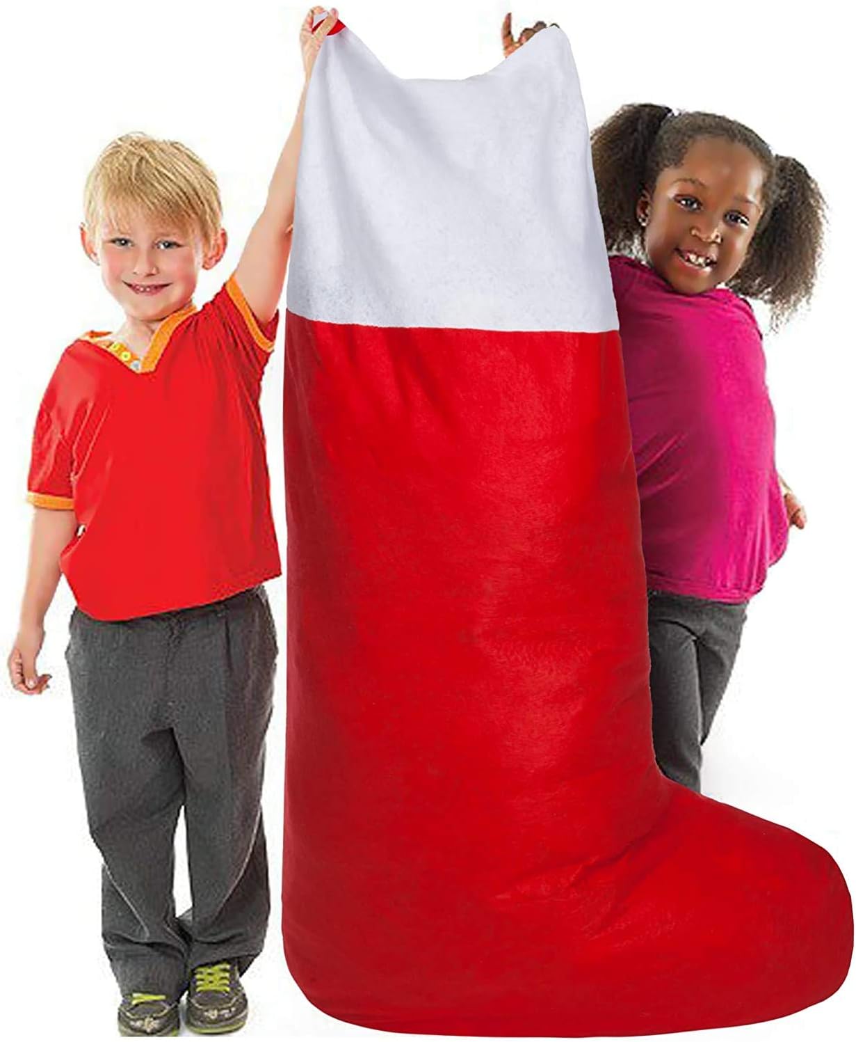 Stockings & Holders - CXDY Jumbo Oversized Felt Christmas Stocking Red and White–60
