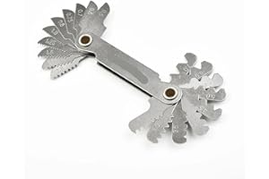 55 and 60° Inch Metric-Imperial Gear Tooth Screw Pitch Gauges Measuring Tools(A)