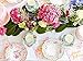 Talking Tables Truly Scrumptious Tea Party Bundle | Vintage Floral Paper Tea Cups and Saucer Sets 12 Count | Happy Birthday Floral Paper Napkins 20 Pack | Vintage Floral Small Paper Plates 12 Count