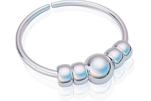 Tiny Silver Nose Ring - Thin 24 Gauge Silver Opal Piercing Hoop - 925 Silver Nose Piercing Jewelry Ring - Handcrafted Jewelry