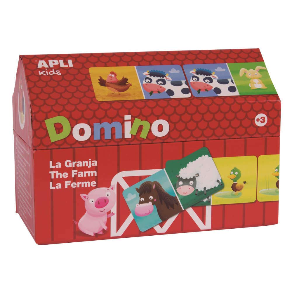 Apli kids - Domino Farm, 28 Pieces, Multi-Coloured (16493)