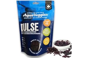 Aqua Veggies Organic Atlantic Whole Leaf Hand-Harvested Seaweed Snacks, Sun-Dried Bay of Fundy, Excellent Source of Vitamins 