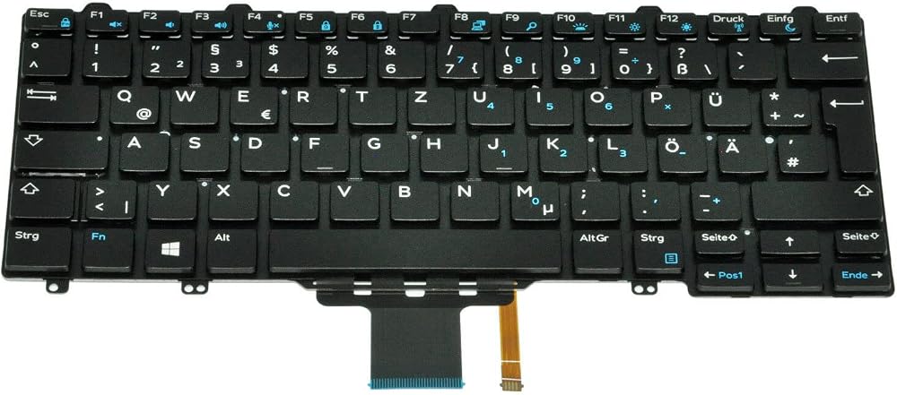 Dell Latitude E7270 E5270 German QWERTZ Backlit Keyboard 769G9