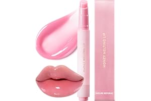 Nature Republic HONEY MELTING LIP PLUMPING (11 PINK) SOFT LIP STICK Tint & Plump Hydrating Gloss, Moisturizing balms, Volumizing formula & Sheer tint, Glowy Finish, korean make up, Stocking Stuffers
