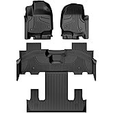 Floor Mats for 2018-2025 2026 Ford Expedition/Expedition Max/Expedition Limited, with 2nd Row Bucket Seat, All Weather Protection Mat Includes 1st and 2nd 3rd Row Liner Black