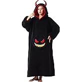 HZAAM Wearable Blanket Hoodie for Women and Men, Soft Hooded Blanket for Home Lounge