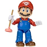 THE SUPER MARIO BROS. MOVIE - 5 Inch Action Figures Series 1 – Mario Figure with Plunger Accessory