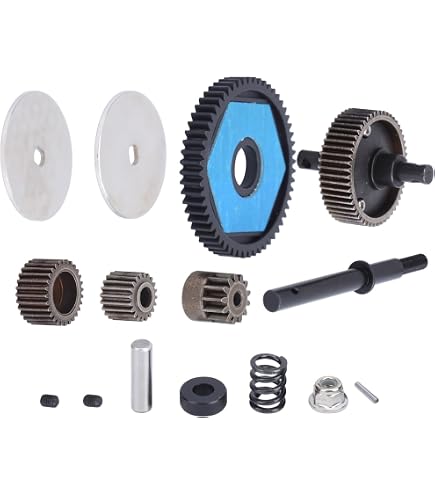 Axial SCX10 II Aluminum Spur Gear Adapter & 55T Steel Gear Set (AX90046) – Green Upgrade Parts