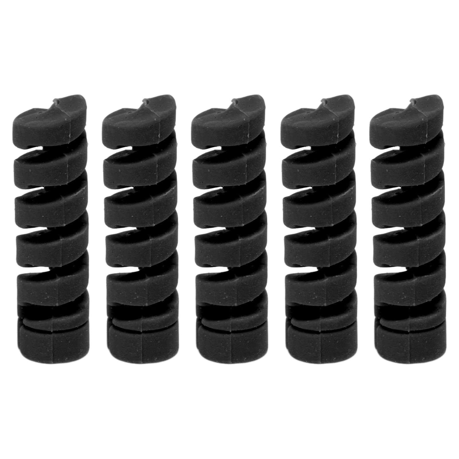 HERCHR 5Pcs Bicycle Brake Cable Sleeve, 35x9mm/1.4x0.4in Bicycle Brake Shift Line Protective Sleeve Cycling Cable Frame Protector Bike Spiral Pipe Wrap Housing Protector Universal for Bikes (Black)
