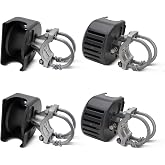 Sliding Gate Rollers, Nylon Cantilever Slide Gate with Covers, Rolling Cantilever, 4" Round Post, 2-3/8" or 2-1/2" for Chain Link Fence Gate Frame, Slide Gate Roller Hardware - Pack of 4