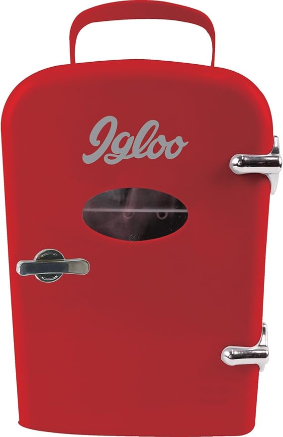 Igloo Mini Beverage Refrigerator Retro 6 Can Mini Fridge
