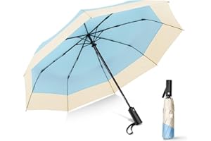 LEAGERA Compact Small Travel Umbrella - Arc 46 Inch, Automatic Umbrella Folding Beautiful Umbrella, Portable & Lightweight Umbrella's for Rain&Sun, Perfect Women Themed Gifts Umbrella