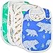 KUDL Baby Bib Large Toddler Burpy Absorbent Feeding Reflux Drool Teething Snap Button