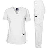 Dagacci Scrubs Medical Uniform Women and Man Scrubs Set Medical Scrubs Top and Pants