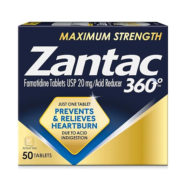ZANTAC 360 MAXIMUM STRENGTH TABLETS, 50 COUNT, HEARTBURN...