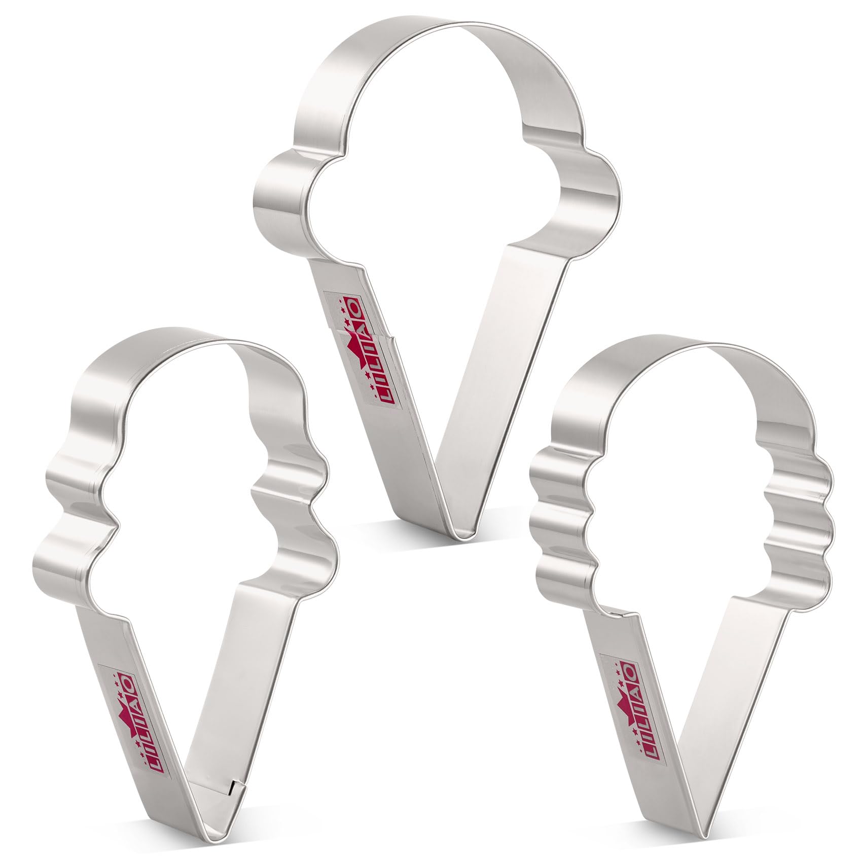 Photo 1 of LILIAO Ice Cream Cone Cookie Cutters 3-Pc Set