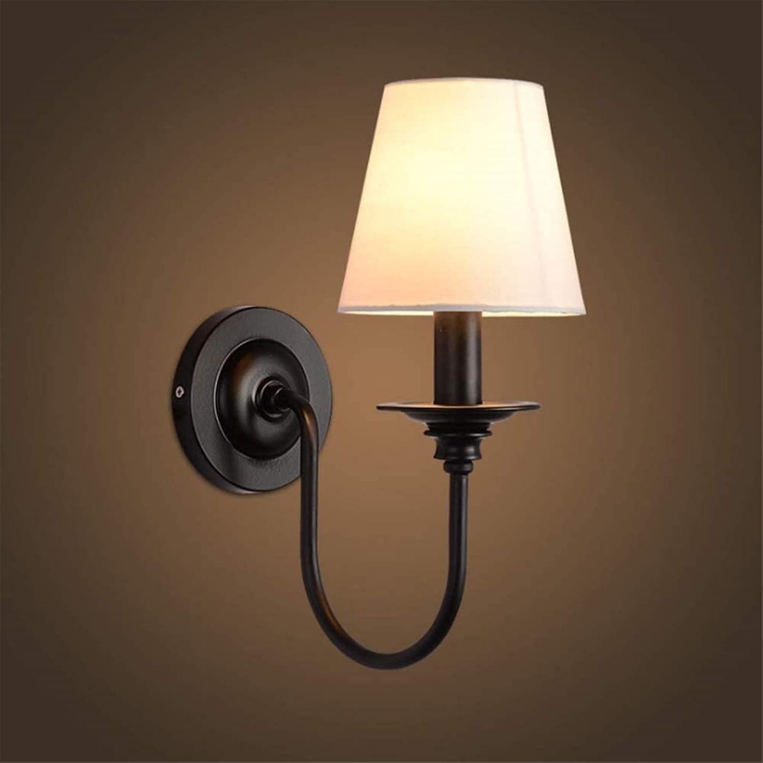 Indoor Wall Lamp American Country Wall Lamp Indoor Lighting Black Matte