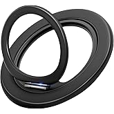 Magnetic Phone Ring MagSafe Phone Grip, Magnetic Cell Phone Stand Holder Finger Ring [Super Magnet] [360°Rotation] - Black 2026 New