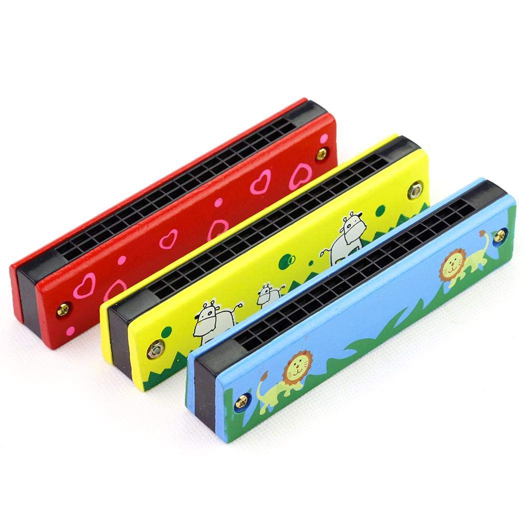 Piokikio Wooden Children Harmonica Instruments Early Education Parent-child Teaching Aids Harmonica