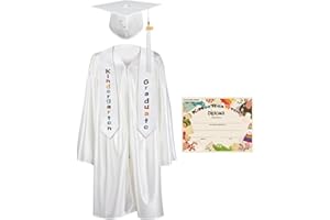 GraduationMall Kindergarten Graduation Cap Gown Stole Package with 2024 Tassel, Certificate
