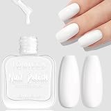 TOMICCA White Nail Polish 15ml Quick Dry Chip Resistant French Manicure
