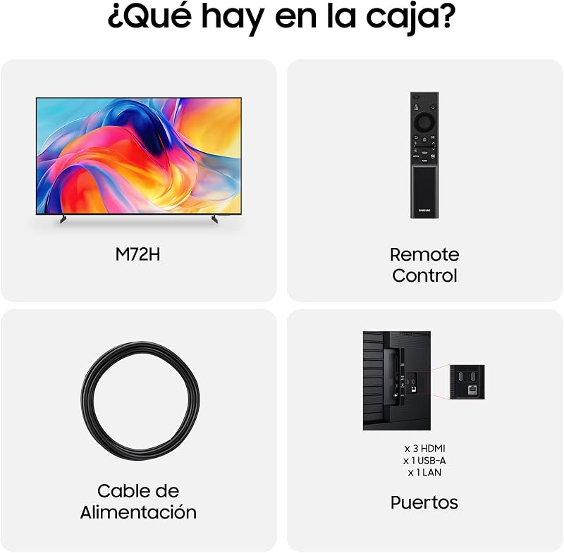 TV 65 Pulgadas Mini LED M72H 4K Smart TV con Vision AI Companion, Modo Football TV Plus, Deportes, Cine y Gaming, 2026