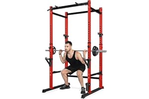 Bongkim Power Rack, Rack Cage for Weight Training, Adjustable Squat Stand Rack for Home Gym Equipment, Lifting Cage with 660lb Capacity