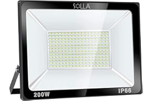 200W LED Flood Light Outdoor, IP66 Waterproof, 16000lm, 1060W Equivalent, Super Bright Outdoor Security Lights, 6000K Dayligh