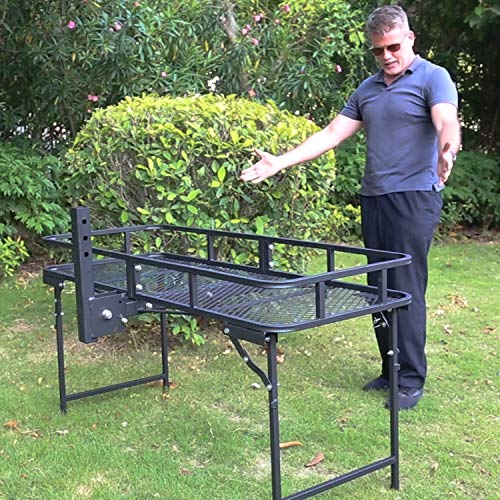 Leader Accessories Hitch Mount Cargo Carrier with Stand Foldable Cargo