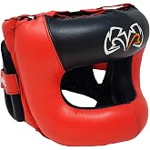 RIVAL Boxing RHGFS3 Face-Saver Sparring Headgear - Wide Eye Opening, Premium Leather, and Thermoplastic Inner Frame