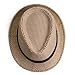HDE Pinstripe Houndstooth Stingy Short Brim Fedora Gangster Cuban Style Hat Cap (Tan Houndstooth)