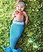 M&G House Newborn Photography Props Mermaid Baby Photo Props Mermaid Tail Set Halloween Cosplay Crochet Baby Mermaid Outfit Headband Bra Tail Newborn Photo Outfits Dress Up Pretend Play Outfit(Blue)