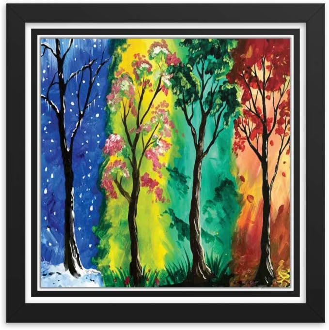 MJR Poster Painting Style-Spiritual Painting Wall Decor-Art Reprint Framed (Without Glass) 12x12 inches-87