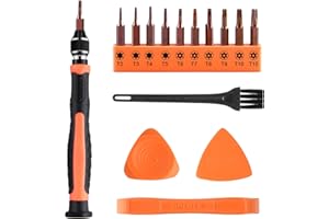 NEBURORA 10 in 1 Torx Screwdriver Set with T2 T3 T4 T5 T6 T7 T8 T9 T10 T15 Interchangeable Magnetic Torx Bit & Opening Tool,T