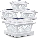 SIEDiNLAR Solar Post Cap Lights Outdoor Glass 2