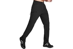 ISEEGZ Men's Hiking Pants, Quick Dry Travel Pants Men Lightweight Outdoor Large Pocket Casual Work Pants Water-Resistant