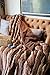 Tache 63 X 90 Inch Elegant Golden Dark Brown Faux Fur Super Soft Warm Sherpa Throw Blanket, Twin Size