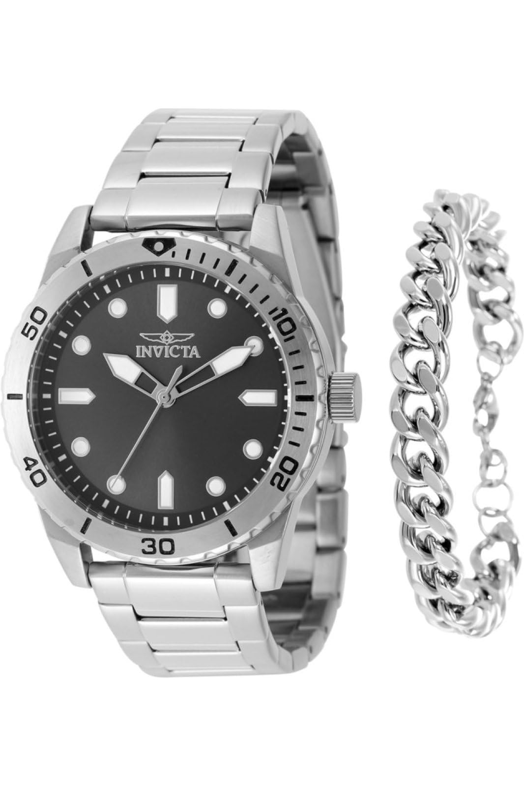 INVICTA Ocean Voyage Men 43mm Stainless Steel Steel Silver dial PC21J Quartz