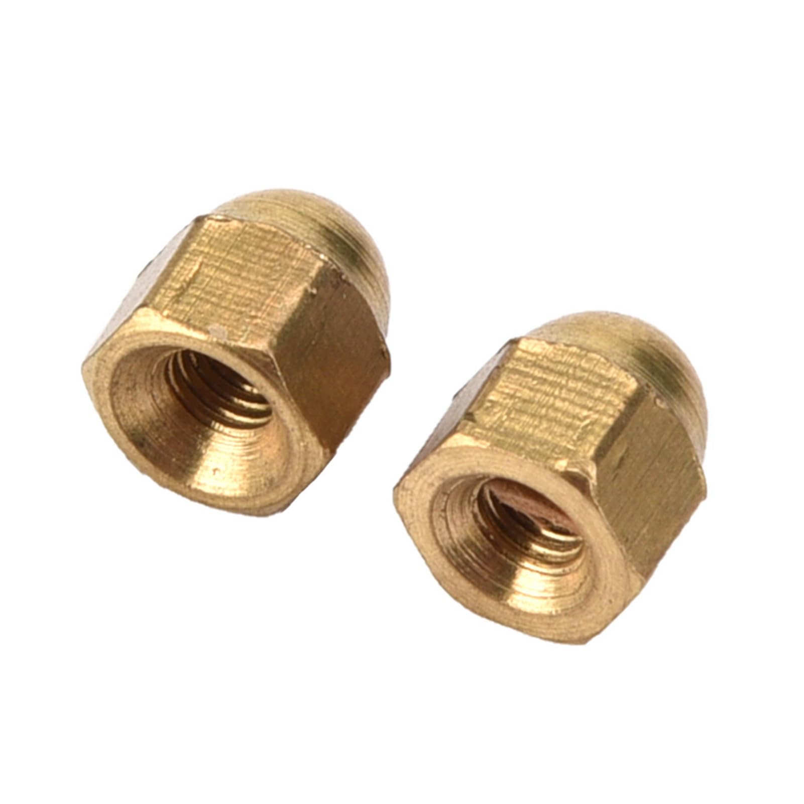 ViaGasaFamido Brass Nuts, M3-M12 Brass Acorn Nut Kit, Vehicle Fasteners for Fixing Tires and Axles (M3: 20PCS)