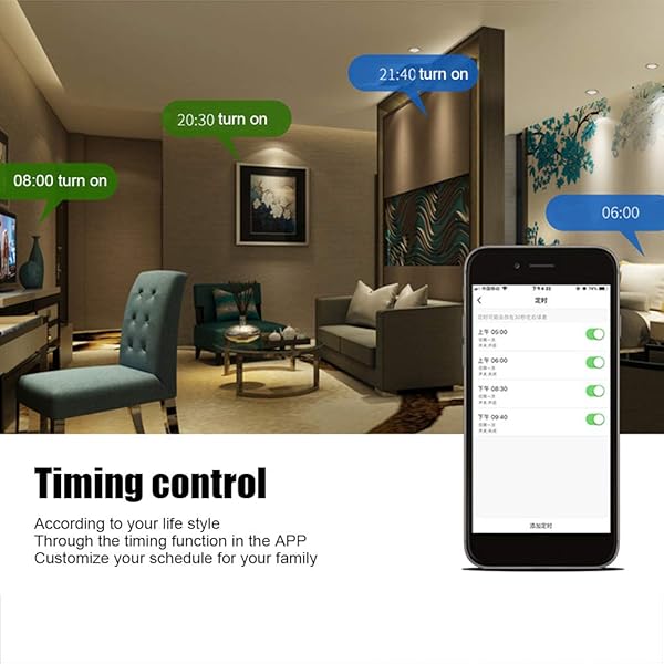 GOTOTOP WiFi Smart Plug Socket 10A Aquarium WiFi Inteligente Plug Interior Electrnica para el hogar Sistema de Control Remoto Trabaja con Googles Home iOS Alexa Red de 2 4GHz