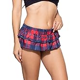 Pin Up Doll Mini Skirt, Pleated, Low Rise, Mini Skirts for Women, Available in Plaid, Neon and Plus Size, Micro Mini Skirts