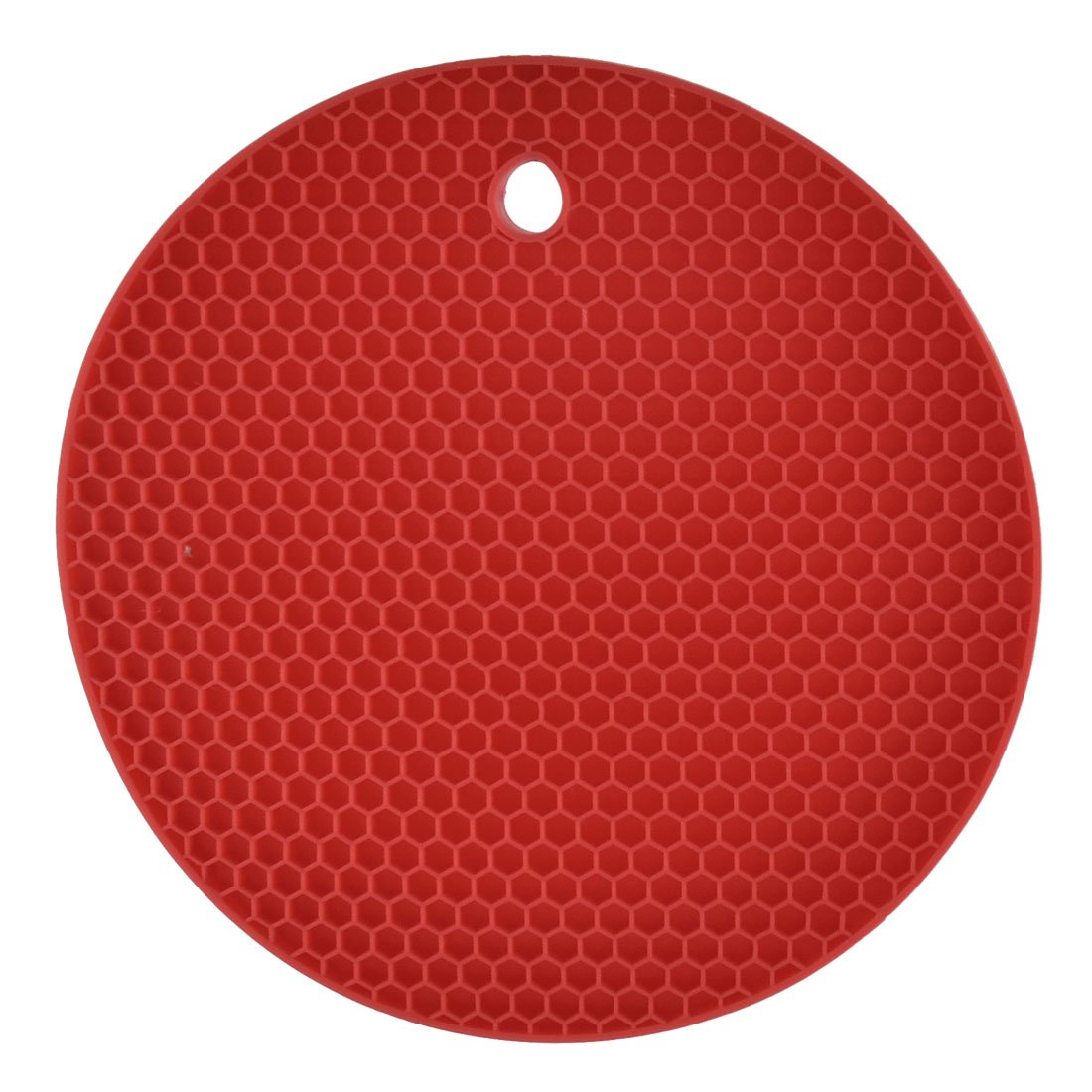 Sourcingmap Rubber Kitchen Round Shaped Nonslip Heat Resistant Pot Mat Pad Holder Red